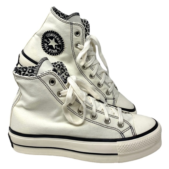 Converse Ctas Lift Platform Sneaker Casual Women Size White Canvas A07113C-WWWWL - Picture 1 of 8